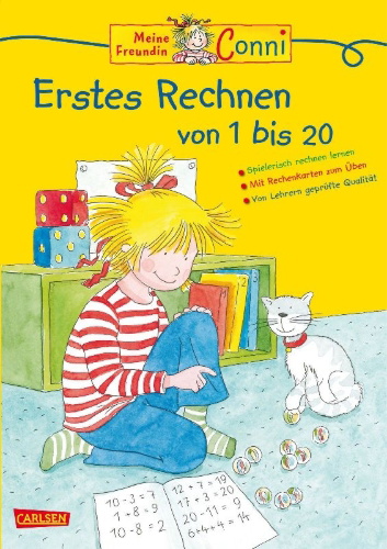 Buchcover und Innenansicht für das Buch: Conni Gelbe Reihe: Erstes Rechnen von 1 bis 20
