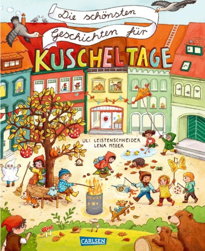 Buchcover und Innenansicht für das Buch: Die schönsten Geschichten für Kuscheltage