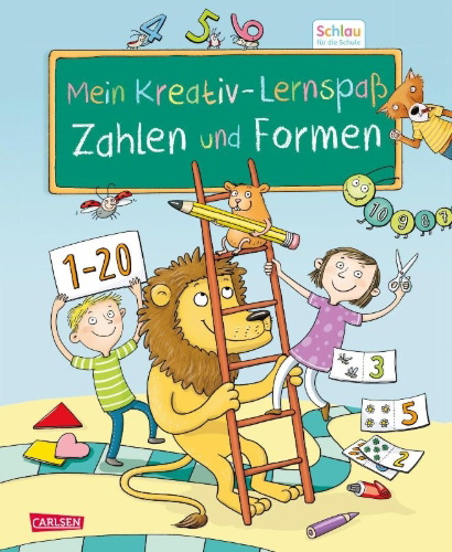 Buchcover und Innenansicht für das Buch: Schlau für die Schule: Mein Kreativ-Lernspaß: Zahlen und Formen