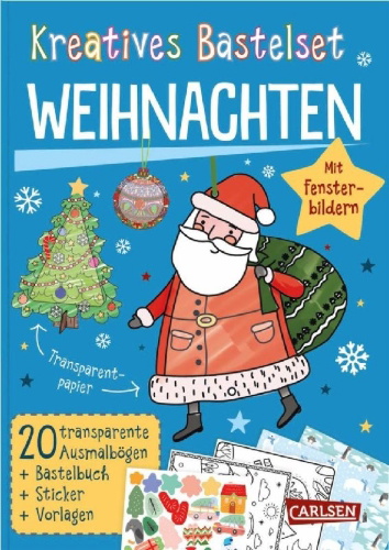 Buchcover und Innenansicht für das Buch: Bastelset für Kinder: Kreatives Bastelset: Weihnachten