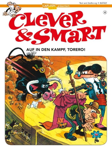 Buchcover und Innenansicht für das Buch: Mortadelo y Filemon: Valor y... al Toro!
