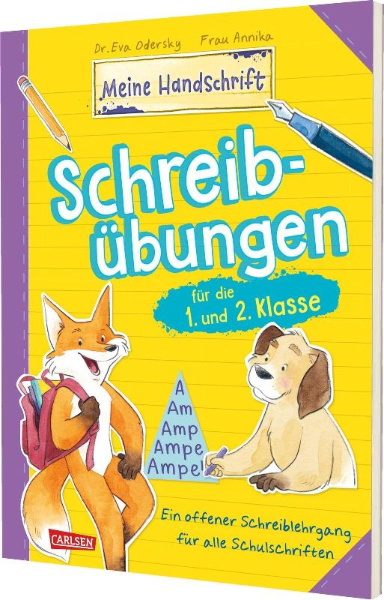Buchcover und Innenansicht für das Buch: Schreibübungen für die 1. und 2. Klasse