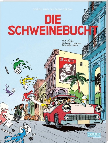 Buchcover und Innenansicht für das Buch: Spirou et Fantasio Classique Tome 1 - La Baie des cochons