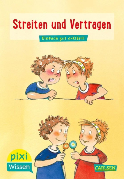 Buchcover und Innenansicht für das Buch: Pixi Wissen 24: VE 5: Streiten und Vertragen