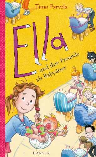 Buchcover und Innenansicht für das Buch: Ella ja kaverit lapsenvahteina