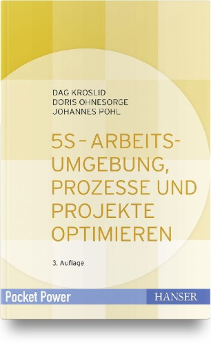 Buchcover und Innenansicht für das Buch: 5S - Arbeitsumgebung, Prozesse und Projekte optimieren