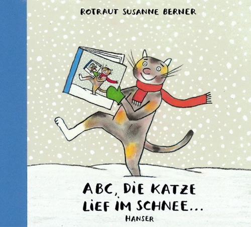 Buchcover und Innenansicht für das Buch: ABC, die Katze lief im Schnee