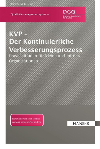 Buchcover und Innenansicht für das Buch: KVP - Der Kontinuierliche Verbesserungsprozess
