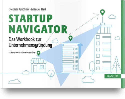 Buchcover und Innenansicht für das Buch: Startup Navigator - Das Workbook zur Unternehmensgründung