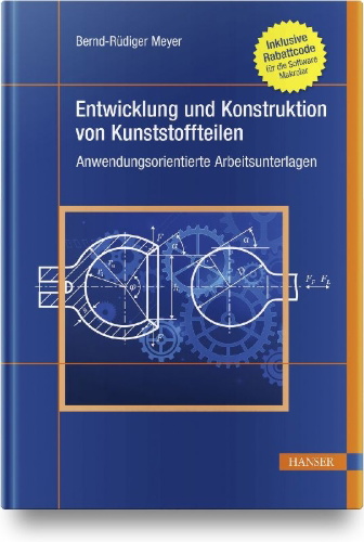 Buchcover und Innenansicht für das Buch: Entwicklung und Konstruktion von Kunststoffteilen