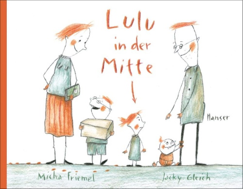 Buchcover und Innenansicht für das Buch: Lulu in der Mitte