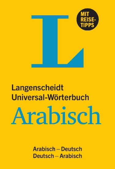 Buchcover und Innenansicht für das Buch: Langenscheidt Universal-Wörterbuch Arabisch - mit Tipps für die Reise