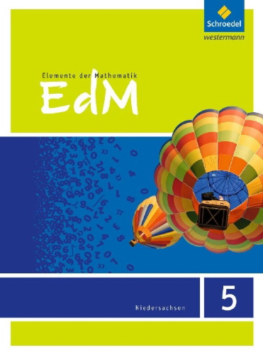 Buchcover und Innenansicht für das Buch: Elemente der Mathematik 5. Schulbuch. Sskundarstufe 1. G9. Niedersachsen