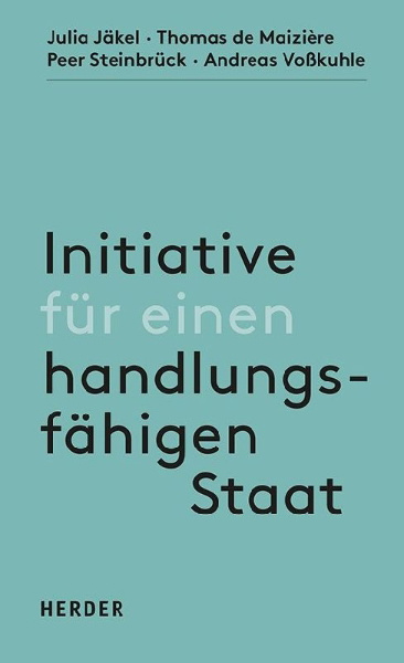 Buchcover und Innenansicht für das Buch: Initiative für einen handlungsfähigen Staat