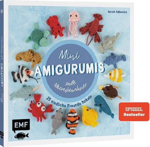Buchcover und Innenansicht für das Buch: Mini Amigurumi Ocean: 26 Tiny Creatures to Crochet