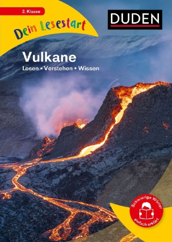 Buchcover und Innenansicht für das Buch: Dein Lesestart - Vulkane