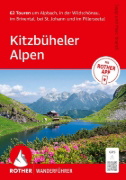 Buchcover und Innenansicht für das Buch: ROTHER Wanderführer Kitzbüheler Alpen. 62 Touren um Alpbach, in der Wildschönau, im Brixental, bei St. Johann und im Pillerseetal