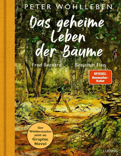 Buchcover und Innenansicht für das Buch: La Vie secrète des arbres en BD