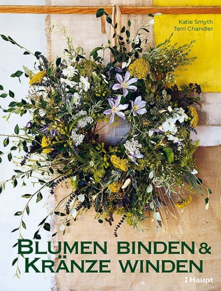 Buchcover und Innenansicht für das Buch: Blumen binden und Kränze winden