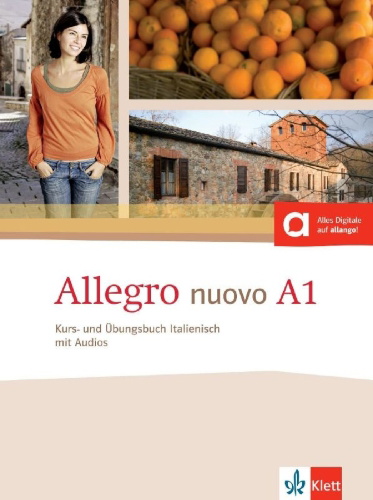 Buchcover und Innenansicht für das Buch: Allegro nuovo A1. Kurs- und Übungsbuch mit Audios