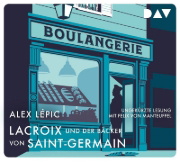 Buchcover und Innenansicht für das Buch: Lacroix und der Bäcker von Saint-Germain. Sein zweiter Fall