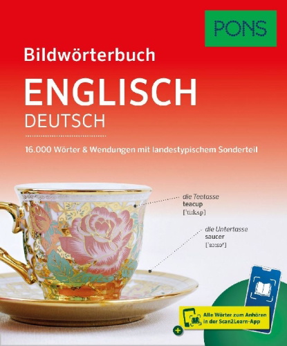 Buchcover und Innenansicht für das Buch: PONS Bildwörterbuch Englisch
