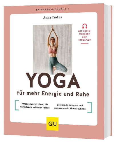 Buchcover und Innenansicht für das Buch: Yoga für mehr Energie und Ruhe