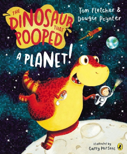 Buchcover und Innenansicht für das Buch: The Dinosaur that Pooped a Planet!