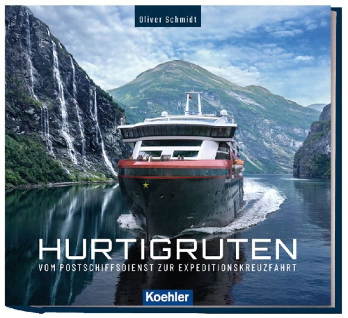 Buchcover und Innenansicht für das Buch: 125 Jahre Hurtigruten