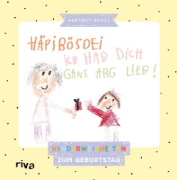 Buchcover und Innenansicht für das Buch: Häpibösdei. Ich hab dich gans arg lieb!