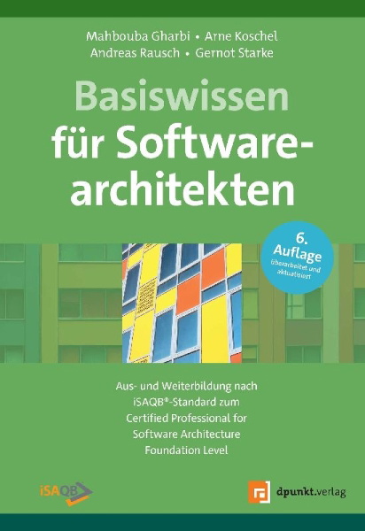 Buchcover und Innenansicht für das Buch: Basiswissen für Softwarearchitekten