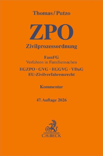 Buchcover und Innenansicht für das Buch: Zivilprozessordnung. ZPO