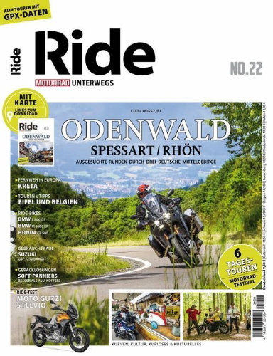 Buchcover und Innenansicht für das Buch: RIDE - Motorrad unterwegs, No. 22