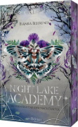 Buchcover und Innenansicht für das Buch: Night Lake Academy - Das Vermächtnis der Nachtfalter  (Night Lake Academy 2)