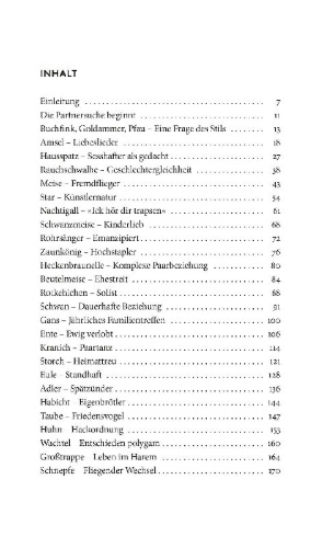 Buchcover und Innenansicht für das Buch: Das Liebesleben der Vögel