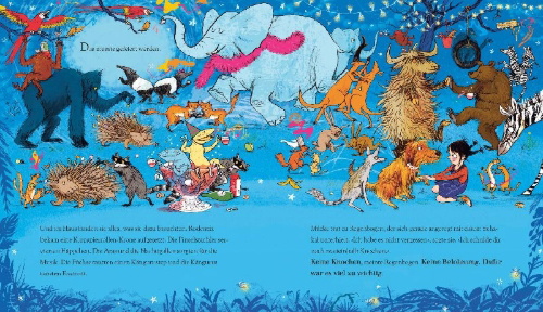 Buchcover und Innenansicht für das Buch: Mücke, Zebra und die wilde Rettung