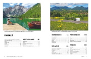 Buchcover und Innenansicht für das Buch: Yes we camp! Alpen-Camping an Seen und Flüssen