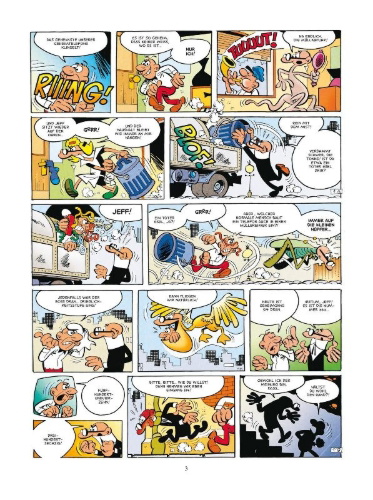 Buchcover und Innenansicht für das Buch: Mortadelo y Filemon: A la caza del cuadro