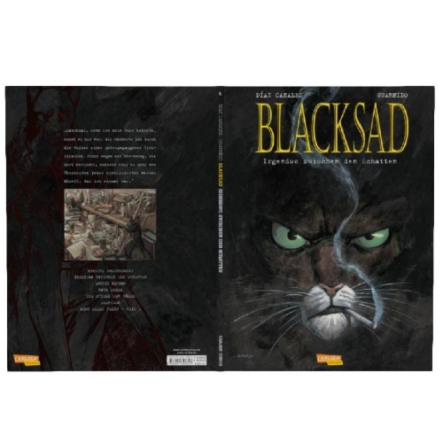 Buchcover und Innenansicht für das Buch: Blacksad 01. Irgendwo zwischen den Schatten