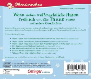 Buchcover und Innenansicht für das Buch: Wenn sieben weihnachtliche Hasen fröhlich um die Tanne rasen und andere Geschichten