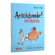 Buchcover und Innenansicht für das Buch: Arschbombe verboten