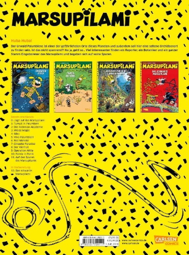 Buchcover und Innenansicht für das Buch: Marsupilami 25 - Sur la piste du Marsupilami