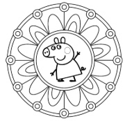 Buchcover und Innenansicht für das Buch: Peppa Wutz Ausmalbilder: MANDALA Malspaß
