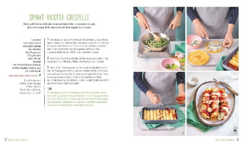 Buchcover und Innenansicht für das Buch: Expresskochen for Family