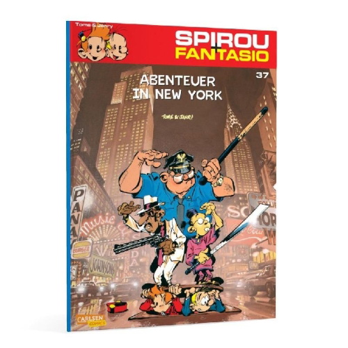 Buchcover und Innenansicht für das Buch: Spirou à New York