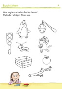 Buchcover und Innenansicht für das Buch: Mein bunter Kindergarten-Block: Malspiele und Rätsel