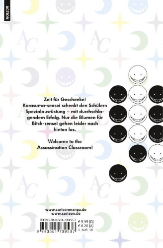 Buchcover und Innenansicht für das Buch: Ansatsu Kyoushitsu