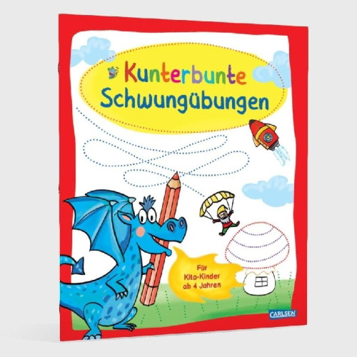 Buchcover und Innenansicht für das Buch: Kunterbunte Schwungübungen