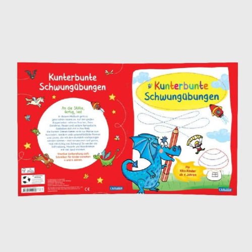Buchcover und Innenansicht für das Buch: Kunterbunte Schwungübungen