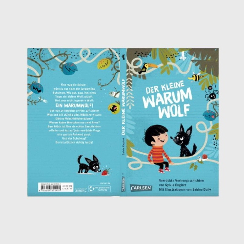 Buchcover und Innenansicht für das Buch: Der kleine Warumwolf